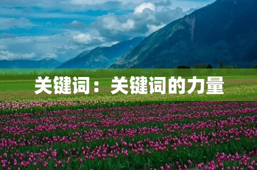 关键词：关键词的力量