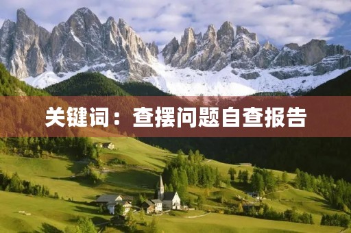 关键词：查摆问题自查报告