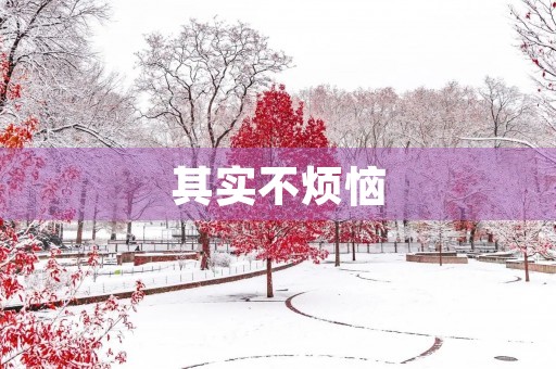 其实不烦恼