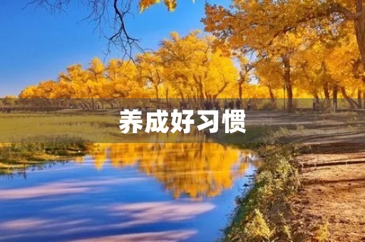 养成好习惯,成就优秀自己 养成好习惯,成就优秀自己