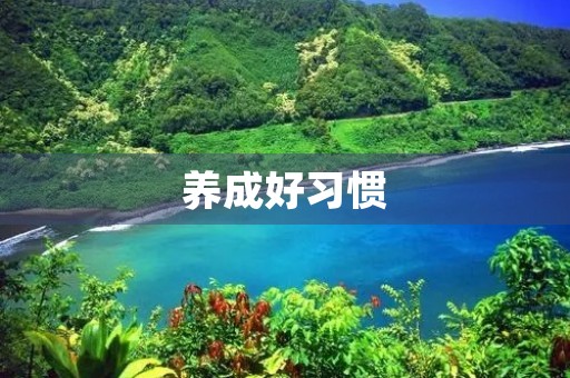 养成好习惯，成就美好人生