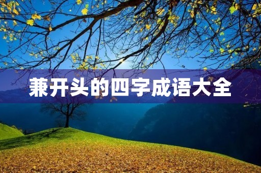兼开头的四字成语大全