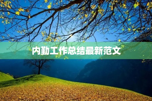 内勤工作总结最新范文