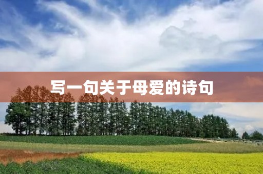 写一句关于母爱的诗句(写一句关于母爱的诗句二年级上册) 写一句关于母爱的诗句(写一句关于母爱的诗句二年级上册)
