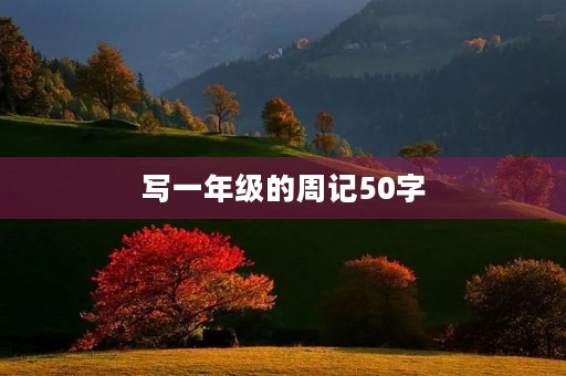 写一年级的周记50字