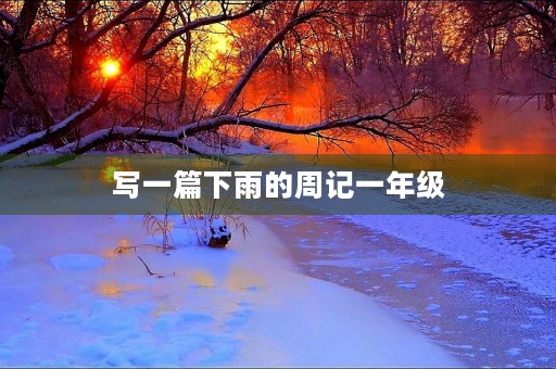 写一篇下雨的周记一年级