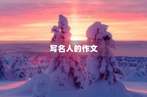 写名人的作文