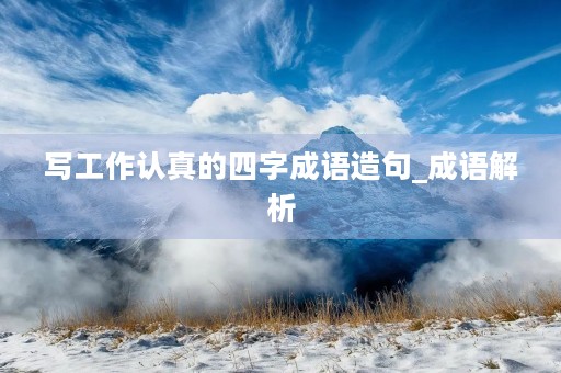 写工作认真的四字成语造句_成语解析 写工作认真的四字成语造句_成语解析