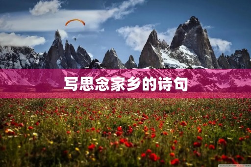 写思念家乡的诗句 写思念家乡的诗句