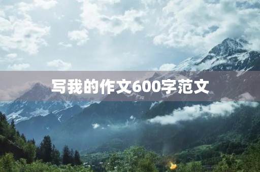 写我的作文600字范文