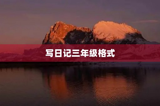 写日记三年级格式 写日记三年级格式