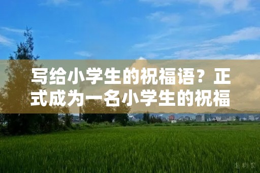写给小学生的祝福语？正式成为一名小学生的祝福语