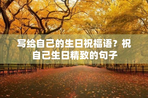写给自己的生日祝福语？祝自己生日精致的句子
