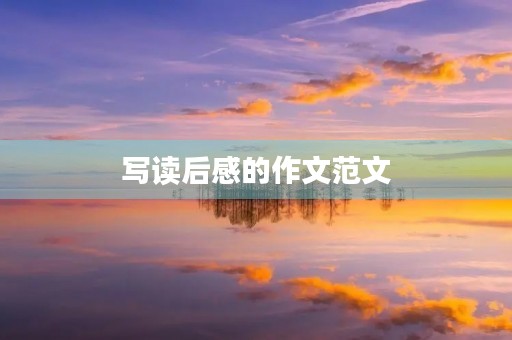 写读后感的作文范文