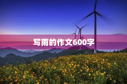 写雨的作文600字 写雨的作文600字
