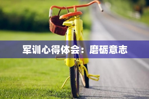 军训心得体会：磨砺意志，锻造品质