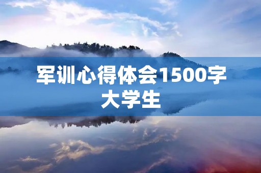 军训心得体会1500字大学生 军训心得体会1500字大学生
