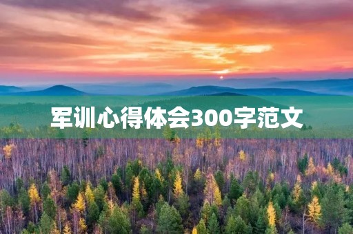 军训心得体会300字范文