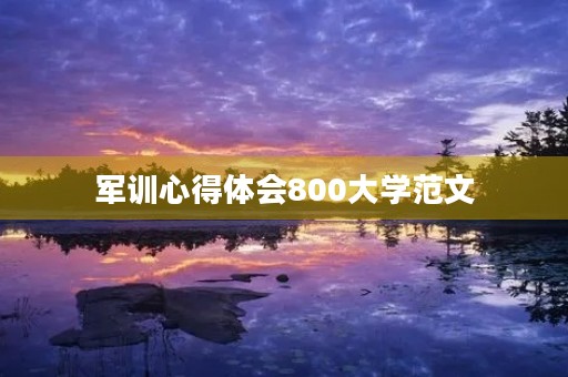 军训心得体会800大学范文