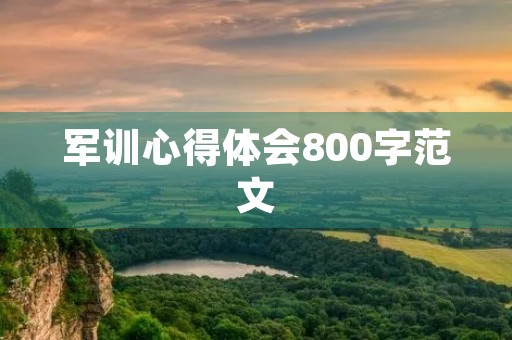 军训心得体会800字范文