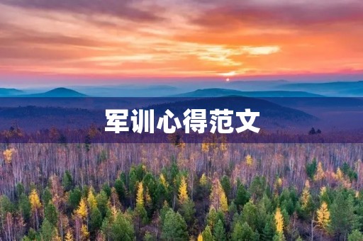 军训心得范文
