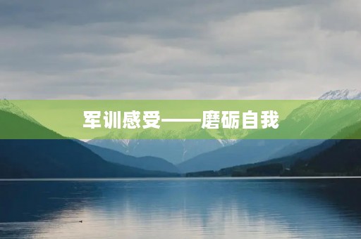军训感受——磨砺自我,锤炼意志 军训感受——磨砺自我,锤炼意志