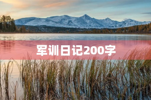 军训日记200字