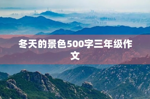 冬天的景色500字三年级作文 冬天的景色500字三年级作文
