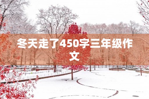 冬天走了450字三年级作文 冬天走了450字三年级作文