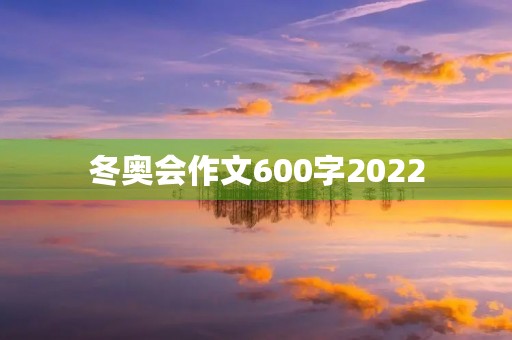 冬奥会作文600字2022