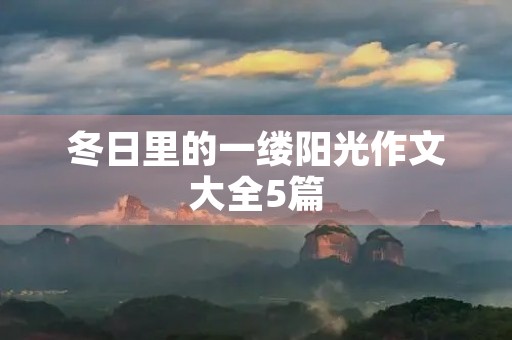 冬日里的一缕阳光作文大全5篇 冬日里的一缕阳光作文大全5篇