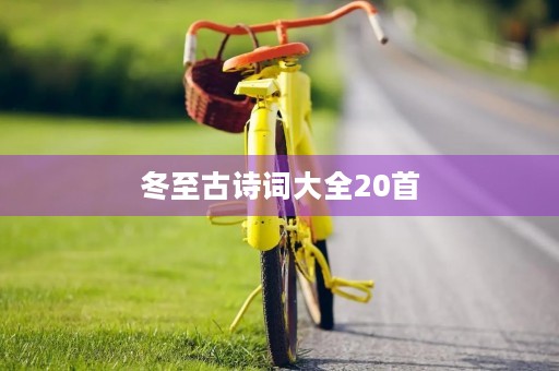 冬至古诗词大全20首