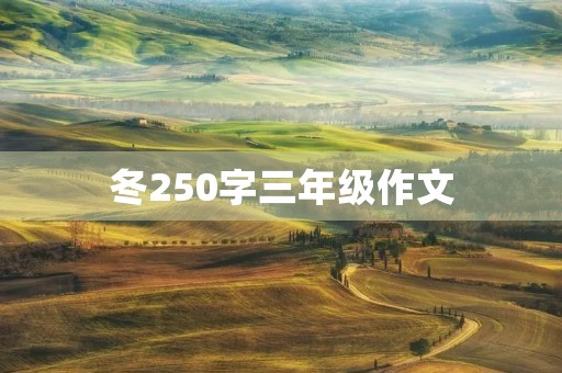 冬250字三年级作文 冬250字三年级作文