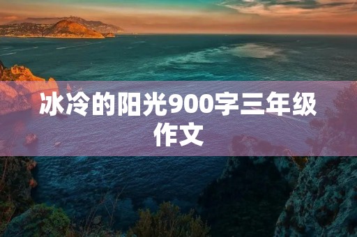 冰冷的阳光900字三年级作文