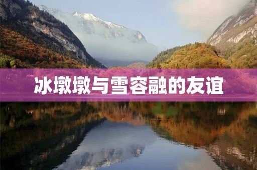 冰墩墩与雪容融的友谊