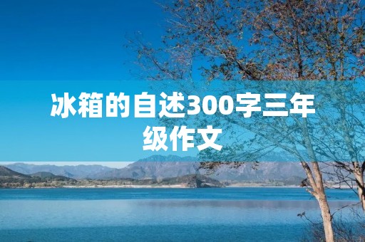 冰箱的自述300字三年级作文