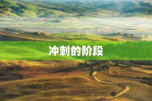 冲刺的阶段 冲刺的阶段