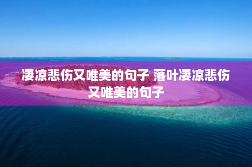 凄凉悲伤又唯美的句子 落叶凄凉悲伤又唯美的句子 凄凉悲伤又唯美的句子 落叶凄凉悲伤又唯美的句子