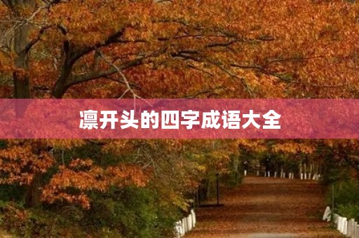 凛开头的四字成语大全
