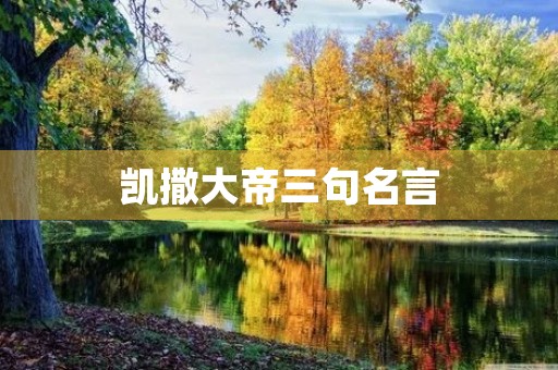 凯撒大帝三句名言(凯撒大帝三句名言是什么)