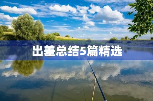 出差总结5篇精选