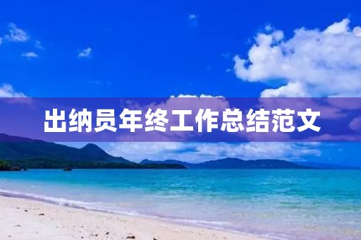 出纳员年终工作总结范文