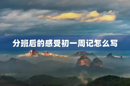 分班后的感受初一周记怎么写 分班后的感受初一周记怎么写