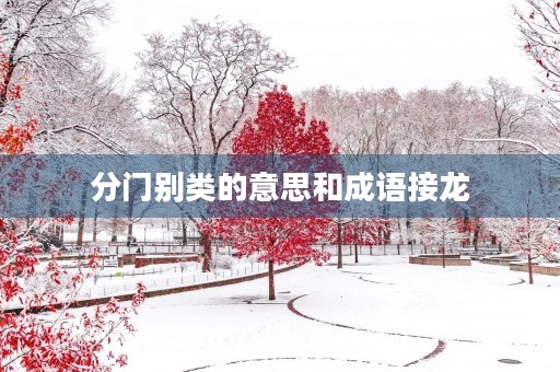 分门别类的意思和成语接龙