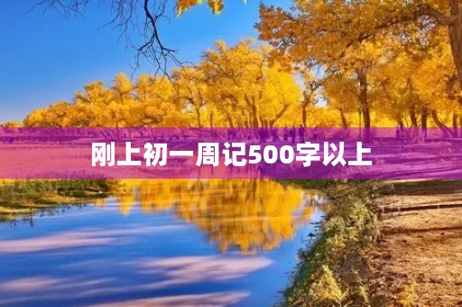 刚上初一周记500字以上