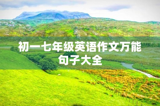 初一七年级英语作文万能句子大全