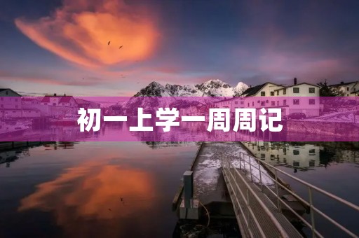 初一上学一周周记