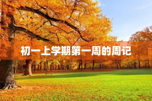 初一上学期第一周的周记