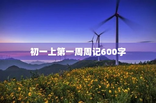 初一上第一周周记600字 初一上第一周周记600字