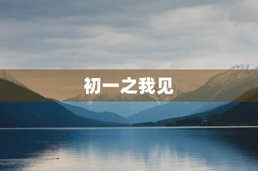 初一之我见 初一之我见